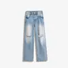 Ótimo Caimento! Jeans Rasgado Desgastado Estruturado Novo Estilo 2026, Calça Casual Reta Estreita
