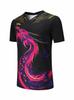 Traje de Tenis de Mesa Estilo Nuevo para Hombre y Mujer de Manga Corta Traje de Competición Traje de Tenis de Mesa Traje de Competición Top Estudiantes Niños Traje de Dragón 6089