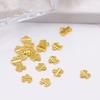 Colgante de borla porosa bañado en cobre y oro real de 18 quilates con retención de color de oro de 14 quilates, transferencia de múltiples cadenas, materiales hechos a mano para bricolaje