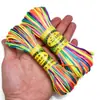 20 m/Lazo 2.5mm 1.5mm Lazo Chino Línea de Color 5 Líneas 7 Líneas Venta al por Mayor Pulsera de Chanclas Tejidas