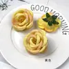 Chá Fresco Europeu Enrolado Flor de Ameixa Flor Artificial de Seda DIY Acessórios para Penteado Decoração de Parede de Flores para Salão de Casamento Pequenos Enfeites