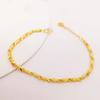 Pulsera de oro de Vietnam para mujer, pulsera de latón dorado con flores y peces de amor, versión ancha para hombre, cadena de reloj