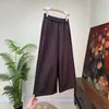 Zhi LiNovo Estilo Chinês Tendência Nacional Cor Sólida Textura Rachada Calça Casual de Perna Reta 2026 Outono Novo Elástico Cintura Alta Feminina