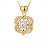 Collar coreano de plata de ley S925 con incrustación de moissanita, colgante doble de corazón simple y lujoso para mujer, joyería de nicho de alta gama