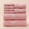 Juego de toallas de baño de algodón puro transfronterizo, juego de toallas de baño de 8 piezas, suave y absorbente, adecuado para fitness y uso en hoteles, juego de toallas de regalo