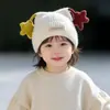 Chapéu Infantil Estilo Coreano Inverno Fofo Estrela Gorro Vermelho Com Pelúcia Quente Unissex Crianças Bebê Chapéu Com Proteção Para Orelhas