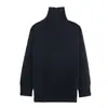Para Comercio Exterior Europeo y Americano Transfronterizo Ropa de Mujer, Popular en Aliexpress, Otoño Sencillo Versátil Multicolor Suéter de Punto Cuello Alto