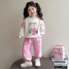 Conjunto de Sudadera para Niñas 2025 Nuevo Estilo Labu Estilo Primavera y Otoño Conjunto Casual de Dos Piezas para Bebé con Dibujos Animados para Niños Pequeños y Medianos