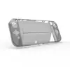 Adequado para Console de Jogo Switch Oled Capa Protetora de Cristal, Modelo Fino Rígido de PC Transparente com Janela e Design Destacável
