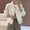 Jaqueta feminina curta, novo estilo outono e inverno, versão coreana popular, muito estilosa, adequada para figuras baixinhas, jaqueta top versátil e emagrecedora A13546