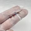 SMTNEK ASTM F-136 implantado liga de titânio três garras de zircão lábio prego orelha pinos língua unha acessórios
