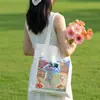 Bolsa de Lona com Ilustração de Cidade, Bolsa Tote de Lona Chinesa Excepcional, Bolsa de Compras Ecológica Personalizada de Grande Capacidade, Bolsa de Pano para Check-In de Atrações Turísticas
