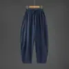 Nuevos Pantalones Casuales Rectos de Algodón y Lino Estilo Chino de Verano, Pantalones Harem Sueltos de Talla Grande, Pantalones Curvos de Moda para Hombre Estilo Nacional
