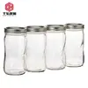 Amazon 500ml Taza para Bebidas con Patrón Giratorio de Puntos Botella Creativa de Almacenamiento Tarro de Mermelada Miel Espiral Mason Jar
