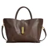 Bolso Tote de Piel de Vaca Curtida al Vegetal de Primera Capa Moda de Nicho Bolso de Mano para el Trabajo Bolso Cruzado para Mujer Bolsos Transfronterizos Estilo Nuevo para Mujer