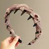 Diadema de lujo ligero sintiendo presión ambiente para el cabello diadema cara femenina accesorio para el cabello de lazo estilo retro Hong Kong pinza para el cabello tocado de alta gama