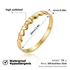 Pulsera transfronteriza de acero inoxidable 304 para mujer, con diseño de corazón y gota de agua en color dorado, acabado de alto pulido, impermeable y resistente al color, en estilo europeo y americano