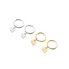 Amazon Más Vendido Transfronterizo Pendientes de Acero Inoxidable con Forma de Corazón Estilo Europeo y Americano Joyería de Clip para Oreja Simple y Única Venta al por Mayor para Mujeres