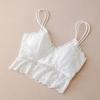 Camisola corta con encaje de verano de comercio exterior para mujer, antiexposición, con almohadilla para el pecho, parte superior envuelta con tubo en el pecho, ropa interior, sujetador