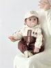 Macacão com Capuz de Manga Longa para Bebês para Primavera e Outono para Meninos e Meninas, Macacão Outerwear Fofo e Estiloso para Recém-Nascidos, Roupa para Lua de Mel
