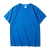 Camiseta de Algodón Manga Corta para Hombre Verano Transpirable Cuello Redondo Camiseta Deportiva Exterior Color Sólido Ropa de Trabajo Comercio Exterior Mayorista