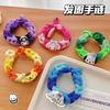 Banda de goma pequeña color azul Klein para tejer DIY, diadema casera, pulsera, cuerda para atar, para parejas, novias, cuerda para la mano, se puede usar para el cabello