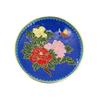 Posavasos de Cloisonné de Metal Estilo Étnico Posavasos de Aleación Soporte para Taza de Té Aislamiento Térmico No Caliente Soporte para Taza Accesorios para Ceremonia de Té Kung Fu