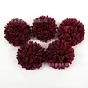 Nueva exquisita bola de agua de rocío simulación cabeza de crisantemo flor de horquilla DIY flor de comercio exterior transfronterizo arreglo floral flor floral decoración de boda flor de seda