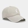 Gorra con visera de algodón lavado bordada con conejo europeo y americano para mujer, gorra de béisbol retro desgastada de copa blanda que hace que la cara se vea pequeña, sombrero para el sol para hombre