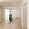 Mampara de baño onda de agua mampara de ducha pintura al óleo sobre cristal inodoro separación húmedo-seco pantalla de baño de olas