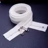 Funda de edredón con cremallera larga para uso doméstico, cremallera blanca de alta gama engrosada a prueba de explosiones de doble extremo