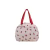 Nueva bolsa de almuerzo de pana para mujer con fresas, bolsa grande de capacidad, bolsa de picnic, bolso de mano, bolso para dama