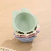 Tazón de Bocadillos de Paja de Trigo Japonés para Niños Vajilla para Bebés Tazón para Comer Anticaída Dibujo Animado Lindo Búho Tazón con Cuchara