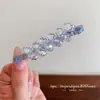 Accesorios para el Cabello Florales de Lujo Ligero Coreanos Pasador de Cristal Súper Brillante Pinza de Pato Pinza Lateral de Moda para Niñas Adorno para el Cabello de Gama Alta