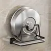 Suporte de tampa de panela de camada única sem furos montado na parede do armário artefato de armazenamento de cozinha tábua de corte