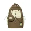 Mochila soft girl muito estilosa, mini bolsa mini ins, conjunto de mochila de duas peças para estudantes universitárias para passeios de primavera