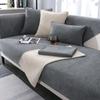 Cojín de Sofá de Chenilla, Universal para Todas las Estaciones, Tela de Cubierta Gris Moderna Simple, Cojín de Asiento Antideslizante, Funda de Sofá de Lujo Ligero, Cubierta
