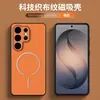 Adecuado para la nueva funda de teléfono magnética Samsung S26u con textura de tejido técnico, funda protectora S25FE, 3A57 protección completa, s24 comercio exterior