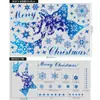 Adesivos de Natal com flocos de neve para decoração de janelas de vidro, adesivos decorativos com flocos de neve e alces para decoração de janelas.