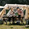 Mesa plegable de acero al carbono para acampar al aire libre, portátil, para patio, jardín, mesa de comedor y silla para exteriores, suministros para balcón