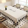 Toalha de Mesa Impermeável, à Prova de Óleo, Lavável, Resistente ao Calor, Retangular, Luxo Leve, Toque de Alta Qualidade, Novo Modelo 2026, Pano para Mesa de Centro