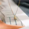 Collar Minimalista de Acero de Titanio con Colgante de Estrella de Mar Europeo y Americano para Mujer, Cadena para Clavícula de Diseño de Nicho de Lujo Ligero, Exquisito Accesorio Transfronterizo