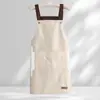 Nuevo Delantal con Peto Impermeable y a Prueba de Aceite de Exportación Más Vendido con Logo Estampado Engrosado Especial para Catering Manicura Limpieza del Hogar