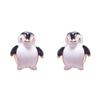 Pendientes Mini Frescos y Divertidos de Navidad Estilo Coreano Súper Retenedores de Color Pendientes Simples Femeninos de Corazón y Lazo con Gota de Aceite
