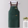 Delantal impermeable y a prueba de aceite, delantal de cocina nuevo y elegante para uso doméstico, uniforme de trabajo, resistente a las manchas, adecuado para restaurantes, ropa de trabajo unisex