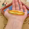 Pulsera de Corazón de Loto Antiguo de Alta Calidad, Pulsera Anillo Liso de Corazón Sólido de Oro Arena, Pulsera para Mujer al por Mayor