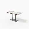 Sillón de Booth para Restaurante Temático Estilo Sudeste Asiático, Juego Popular en Tendencia Online de Mesa y Sillas de Madera Maciza y Ratán para Restaurante de Té Comercial