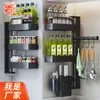 Estante giratorio para especias de cocina, estante de esquina para almacenamiento de condimentos montado en la pared, organizador de esquina para condimentos del hogar