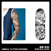 Pegatinas de Tatuaje Herbales de Brazo Completo Transfronterizas, Impermeables, de Larga Duración, No Reflectantes, Diseños de Tatuajes Realistas para Manos, Brazo de Flores, Brazo de Flor de Cerezo, Estilo Tradicional
