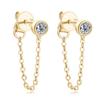 Comércio Exterior Transfronteiriço Atacado Moda Luxo Brincos de Franja Folha Temperamento Socialite Brincos de Prata Esterlina S925 Moissanite para Mulheres